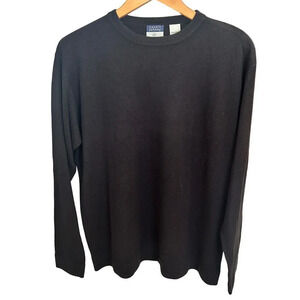 Anthropologie Cousin Johnny Black Crewneck Sweater Medium NWOT‎